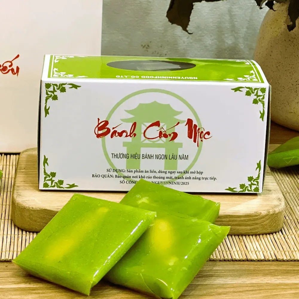 Bánh cốm mộc hộp 10 chiếc